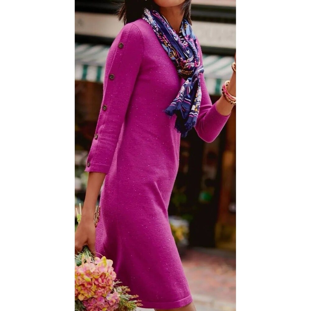 Talbots Women’s Berry Knit Sweater Dress Size XL